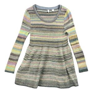 Moth Y2K Fit Space Dye Swing Striped Sweater In Size Small